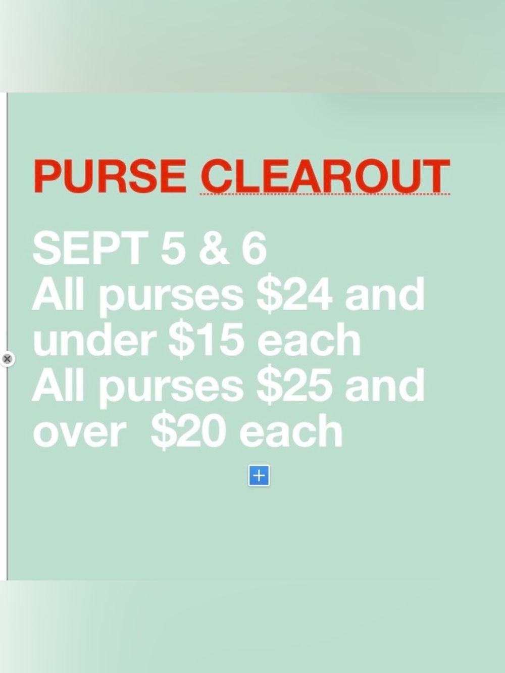 Purse CLEAROUT